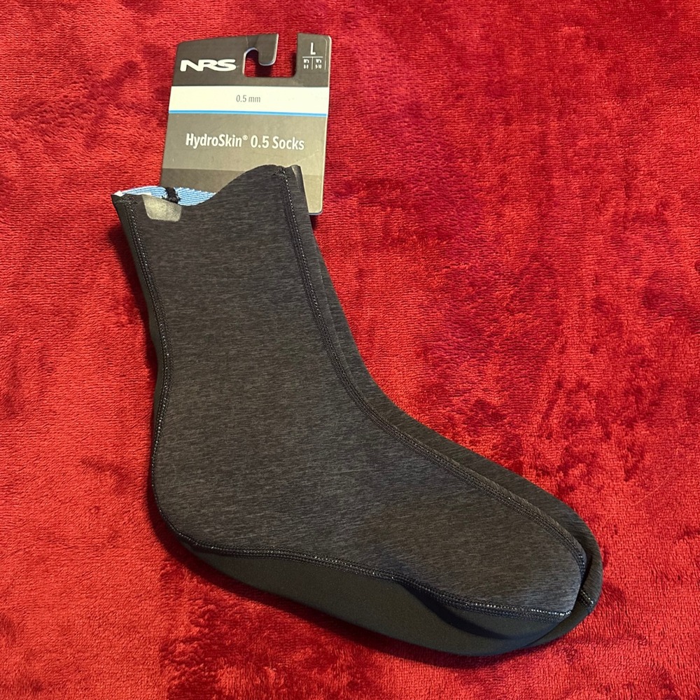 NRS HydroSkin 0.5 Socks Charcoal Heather Neoprene Wet Socks Large 304852